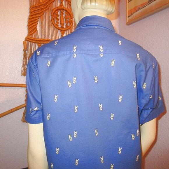 Bonobos Stretch Riviera Short Sleeve Shirt Size S Cocktails Slim Fit Short Sleev - Picture 8 of 11